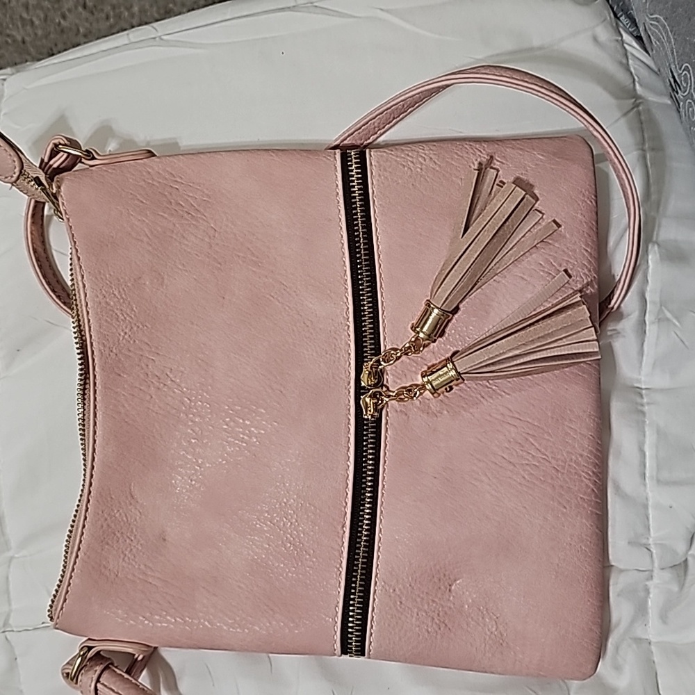 Blush shoulder purse